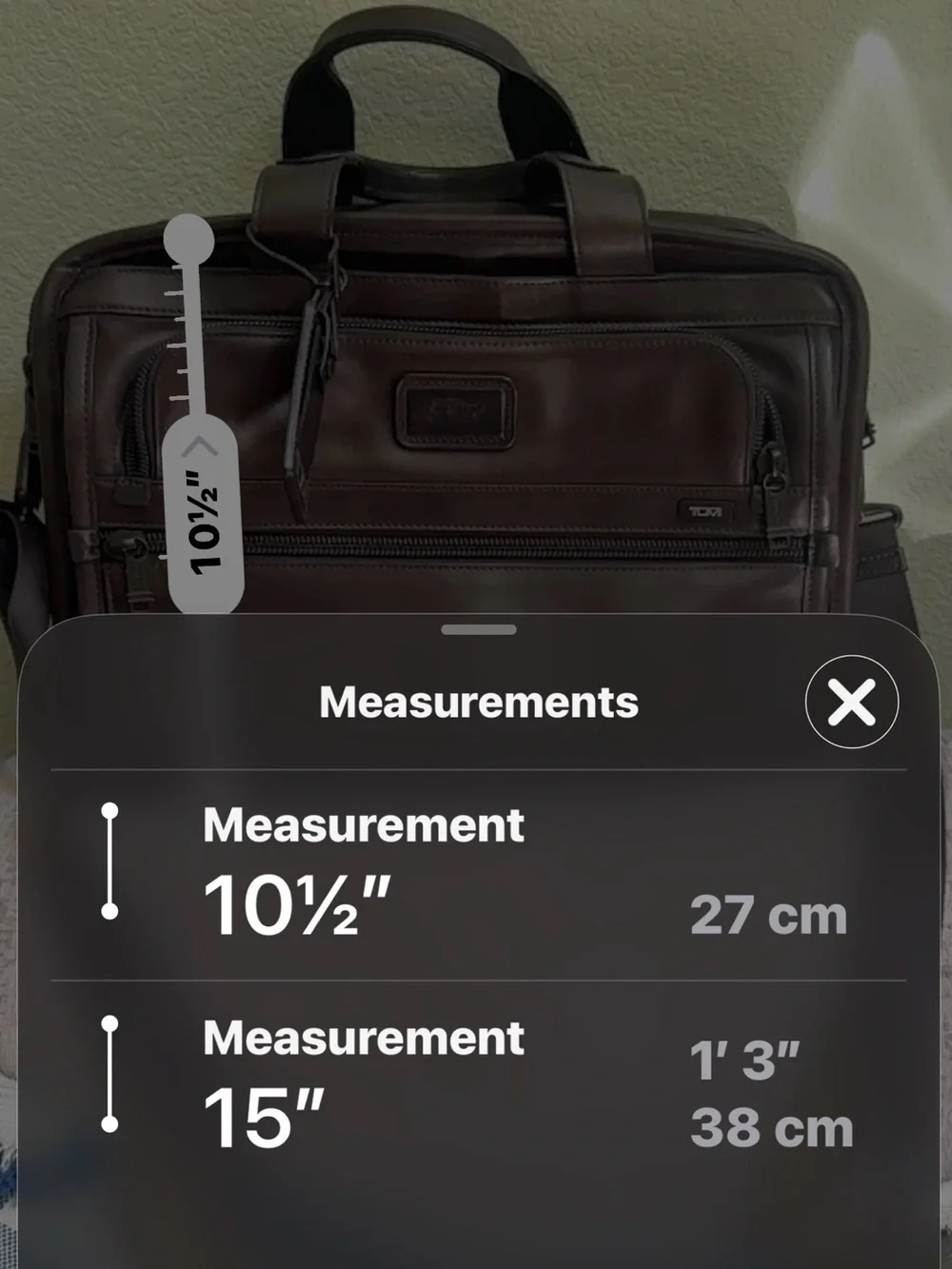 Tumi alpha leather